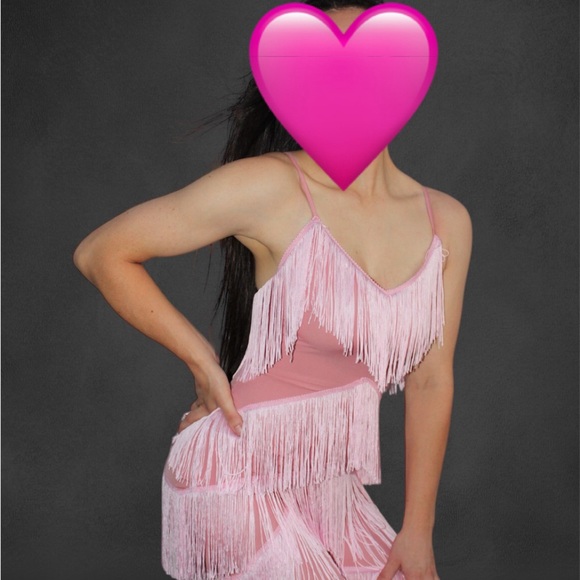 Fringe Spaghetti-Strap Jumpsuit in Dusty Pink - Picture 5 of 7